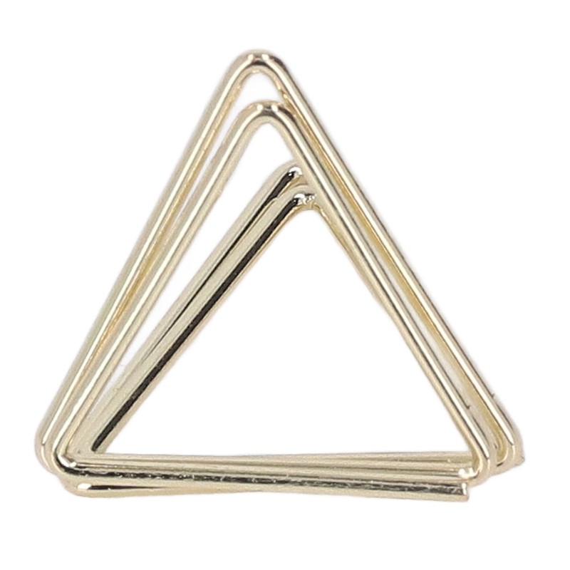 100pcs Paper Clips Gold Triangle Heart Shape Double Layer Three