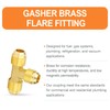 GASHER 2PCS Brass 3 Way, Flare Tee Tube Fitting Pipe