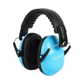BOLIFIER Kids Ear Defenders,Safety Earmuffs Ear Protectors Noise Reduction Headphone Ear Protection Earmuffs for Boys, Girls, Toddlers & Children Age 3-16 Year Old - 26dB SNR (Blue)
