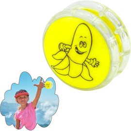 Yoyo Kids Yellow 5cm, Yoyo Trick for Beginners, Responsive Yoyo Easy to Return, Stunt Yoyo, Plastic Yo-Yo Gift for Kids and Beginner Players to Perform
