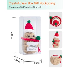 photway Funny Crochet Potato with Message Card, 3inch Small Christmas Dance Competition Birthday Encouragement Good Luck Easter Gifts for Her Him Girlfriend BoyfriendFriend Dancer