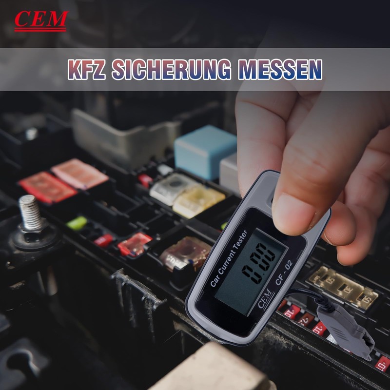 CEM CF-02 Car Blade Fuse Tester with LCD Display /