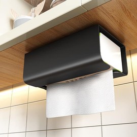 Tissue Box Dispenser Wall Mounted Stainless Steel Paper Towel Dispenser Holder for Bathroom and Kitchen