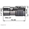 Hydraulic Quick Release Coupling - Female Flat Face 1/2" BSP-