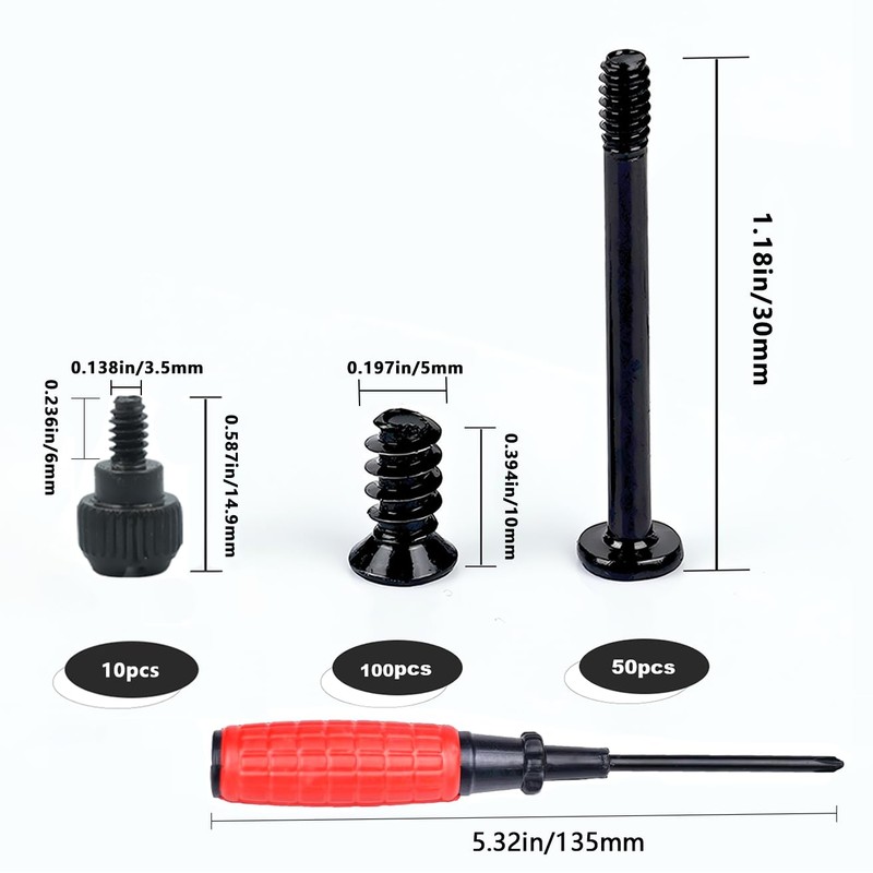 Nivithi 160 PCS Computer Screws PC Fan Screws Kit,Case Fan