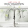 Lavatrum Brushed Nickel Kitchen Faucet Antique 17 inch with Pull