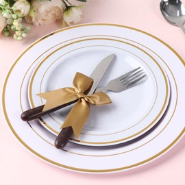 Gold Gift Wrap Bows - 50pcs Elegant Reusable Bows for Gift Wrapping, Party Decorations, Wedding Decor, Birthday Presents, Holiday Gifts, DIY Crafts, Baby Shower, Anniversary, Christmas, Gift Bags