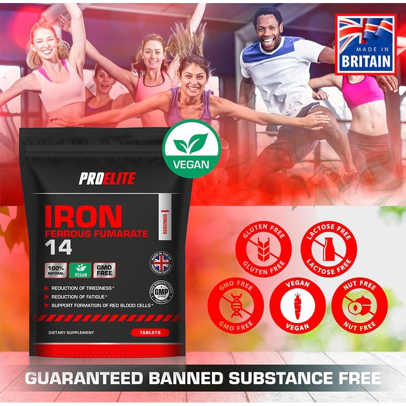 Iron Tablets High Strength 14mg - 180 Tablets - Vegan