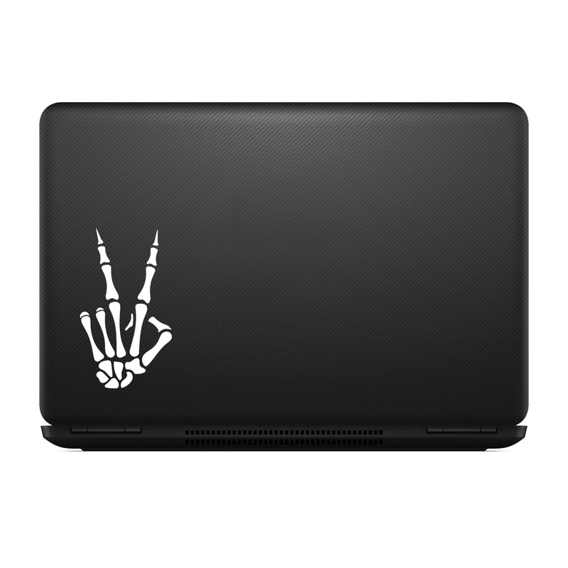Peace Sign Skeleton Hand Sticker Decal Notebook Car Laptop 5.5"
