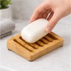 Bamboo Soap Dish for Bathroom & Shower – Self-Draining Design
