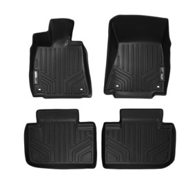 SMARTLINER Custom Fit Floor Mats 2 Row Liner Set Black for 2014-2021 Lexus is Sedan Rear Wheel Drive Only