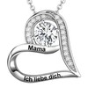 Lovords women's 925 sterling silver necklace, engraved heart necklace, pendant,