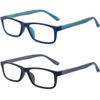 RaoOG Reading Glasses for Men/Women with Spring hinges 1.00 Blue