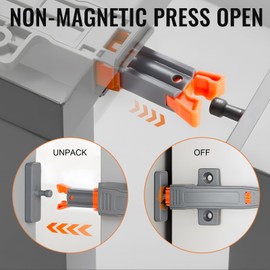 Push to Open Door Catches 4Pcs Hidden Cupboard Lock Non Magnetic Strong 30N Heavy Duty Self Closing Push to Open Release Latch for Pull Touch Rebound Drawer Kitchen Cabinets Closets Wardrobes Closures