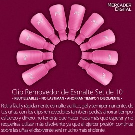 Mercader Digital Pinzas Removedoras De Acrílico Gel Set Retirar Esmalte Uñas