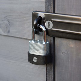 Yale - Y125B/60/133/1 High Security 60mm Laminated Steel Padlock - Open Hardened Steel Shackle - 3 Keys