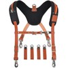 Construction suspenders for carpenter, men for framing Leather tool belt