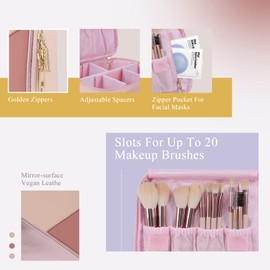 Cosmetic Bag Travel Make Up Bag Makeup Bag Organiser Make Up Bag Cosmetic Case Cosmetic Storage Bag for Women, pink