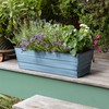 Achla Designs Galvanized Steel Flower Box Planter, Nantucket Blue, Medium