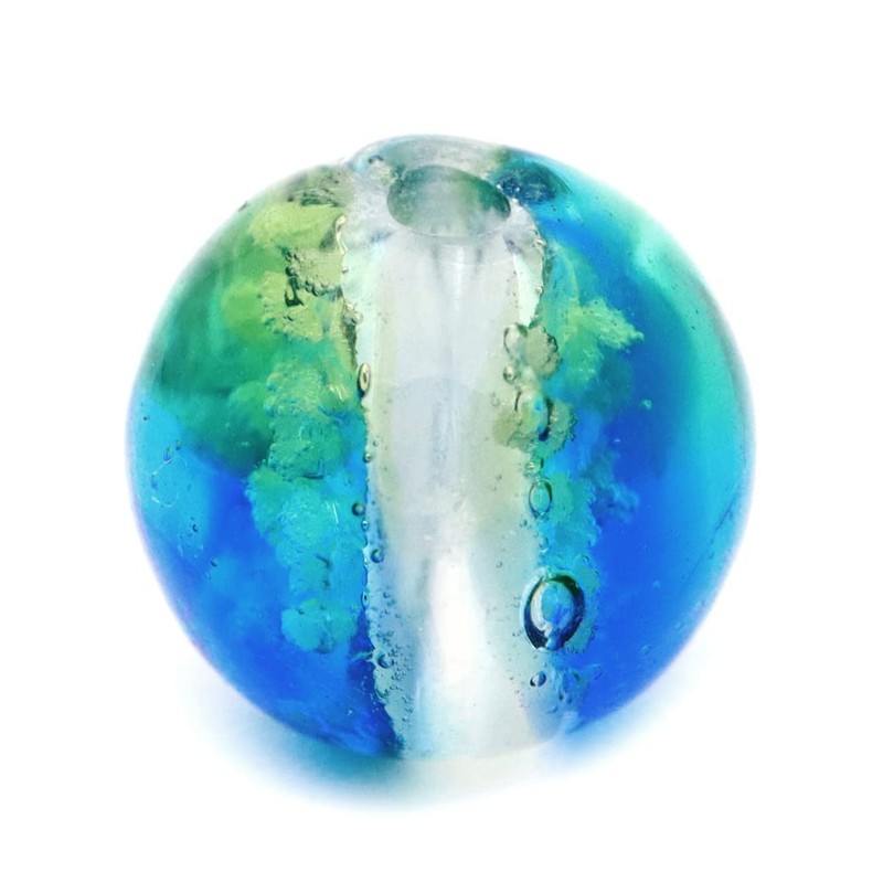 Keramarin Firefly Glass Beads, 0.3 inches (8 mm), Luminous, Noctilucent,