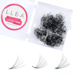 LLBA Promade Fans | Handmade Volume Eyelashes | Multi Selections From 3D To 16D | C CC D DD L M Curl | Thickness 0.03 ~ 0.1 mm | 8 - 20mm Length | Long Lasting | Easy Application (8D-0.05 CC 14 mm)