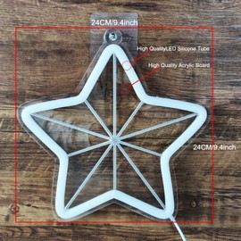 Pentastar Dimmable Neon Light Signs, Neon Lights with APP & Remote Control,Night Light Wall Light Atmosphere Light, Perfect for Party Bar Decor Gaming Desk Kids' Room Bedroom