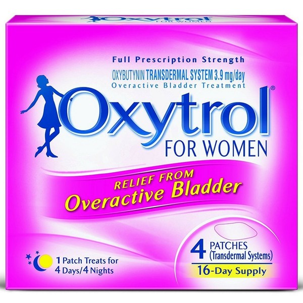 Oxytrol for Women Overactive Bladder Transdermal Patch, 4 CT (Pack of 2)