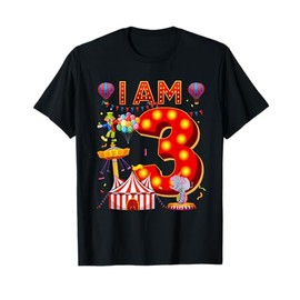 3rd Birthday Kids Circus Carnival Party Theme 3 Year Old T-Shirt