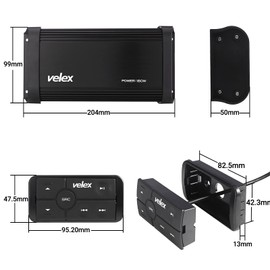 VELEX Marine Bluetooth Amplifier Speaker Package…