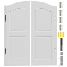 Saloon Swinging Doors 30/32/36 Inch Wide, White Heavy Duty Swinging Half Door with Hinges and Hardware, Dual Swing Cafe Doors for Doorway Bar Kitchen Decor