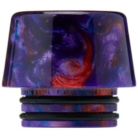 Armerah Marbled Cone 810 Drip Tip eCig Mouthpiece Short/Wide Epoxy Resin Single Purple