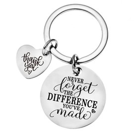 Going Away Gift Retirement Gifts for Coworker Colleagues Never Forget The Difference You've Made Keychain for Coworkers Colleague Thank You Gift Keyring for Women Co-worker