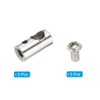 PATIKIL 5pcs 8x17mm Wire Rope Clip Steel Cable Clamp 2.5mm
