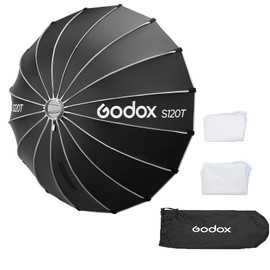Godox S120T 47.2"/120cm Umbrella Softbox with Diffusers Quick Release, Standard Bowen Mount for Photography Studio Strobe Flash