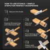 Stonka Oak Rolling Knife Sharpener Kit – Dual-Grit Diamond Wheels