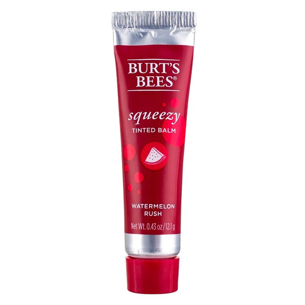 Burt's Bees 100% Natural Origin Squeezy Tinted Lip Balm, Watermelon Rush, 0.43 Ounce Squeeze Tube