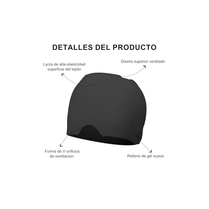 Gorro Migraña 180 Half Gel Relajación Negro