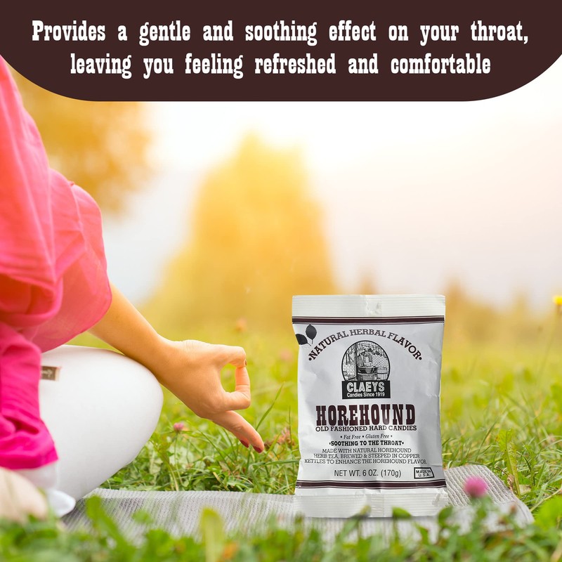 Claeys Horehound Hard Candy, 6 oz (Pack of 3)