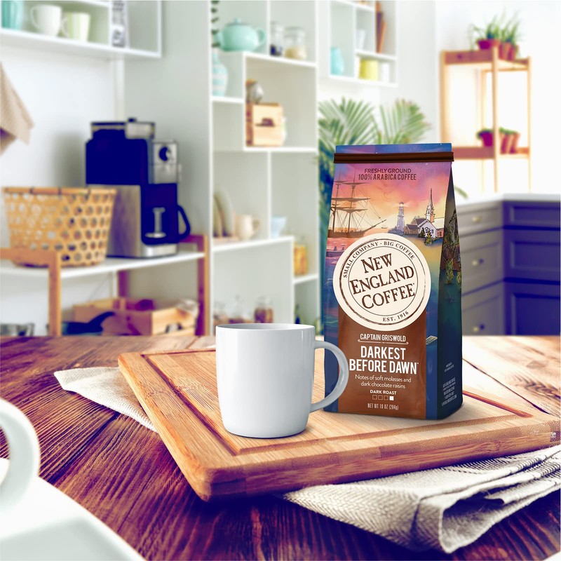 New England Coffee Darkest Before Dawn Dark Roast Ground Coffee,
