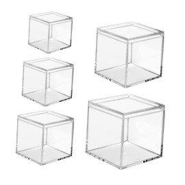 PACKOVE 5Pcs Acrylic Candy Storage Boxes Durable Multi Function Jewelry Cases for Organizing Small Items Practical Containers for Home Parties
