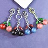 COOLANS 2 Set Cute Cherry Bag Charm,Apple Key Ring Clip