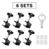 6 Sets Sliding Window Locks,Adjustable Window Lock With Key, Can