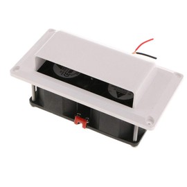 Exhaust Fan, 12V RV Side Vent Fan, Air Vent Ventilation Fan Plastic Exhaust Fan for RV Motorhome Caravan Camper Boat Marine Yacht (White)