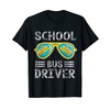 Q3XX Funny Sunglasses School Bus Driver Back To School T-Shirt
