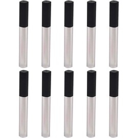 Tubos Vacíos de Brillo Labial Cuadrados 5ml de Plástico Blanco Paquete de 10 Piezas, Diseño Simple y Portátil, para Muestras de Gloss y Uso Diario