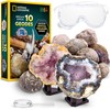 National Geographic Break Open 10 Premium Geodes – Includes Goggles