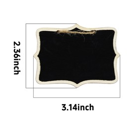 Septe 12 Pack Black Small Food Labels for Party Buffet,Mini Chalkboard Signs,Mini Chalkboard Tags with String