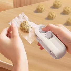Mini Bag Sealer, 2 in 1 Bag Sealer Heat Seal with Cutter and Magnet, Quick and Easy, USB-C rechargeable Bag Sealer,  Mini Bag Resealer Machine for Plastic Bags Snack Bags, Preserve Freshness and Reduce Food Waste