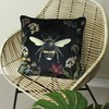 Evans Lichfield Midnight Garden Cushion Cover, Bee, 43 x 43cm