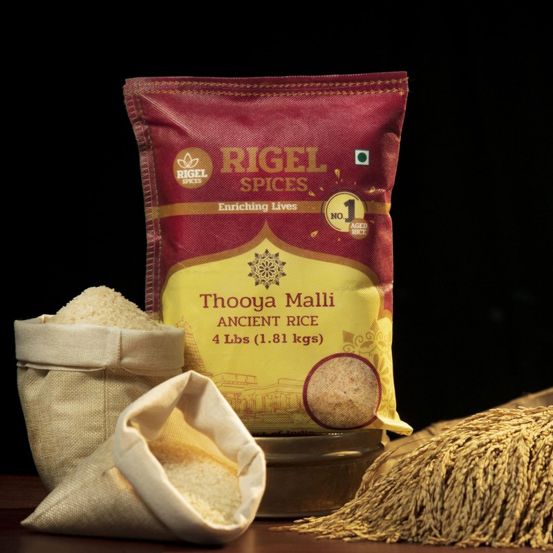 Rigel Spices | Thooyamalli Rice (4Lbs)| Jasmine Rice | 12+months